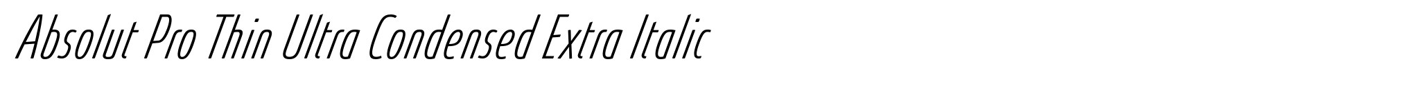 Absolut Pro Thin Ultra Condensed Extra Italic image